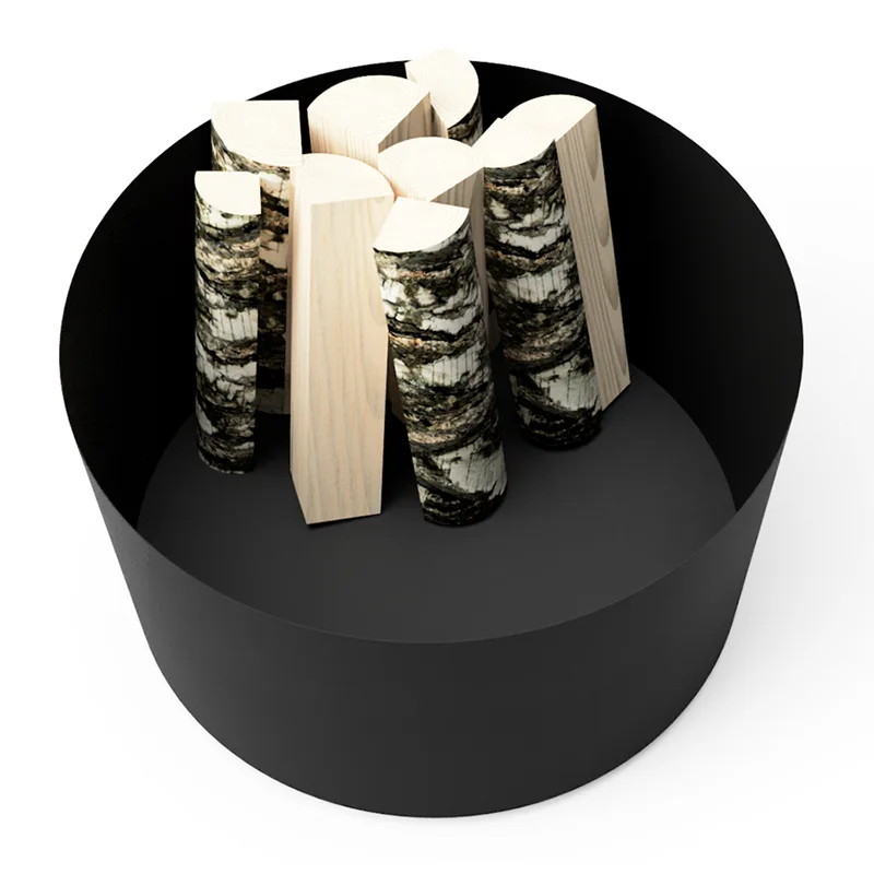 গ্যালভানাইজড মেটাল রাউন্ড আউটডোর প্লান্টার