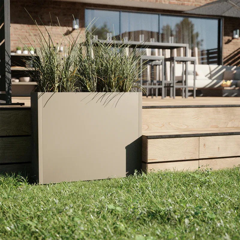 Rectangular Outdoor Planter with Drainage Holes Rectangular Outdoor Planter with Drainage Holes