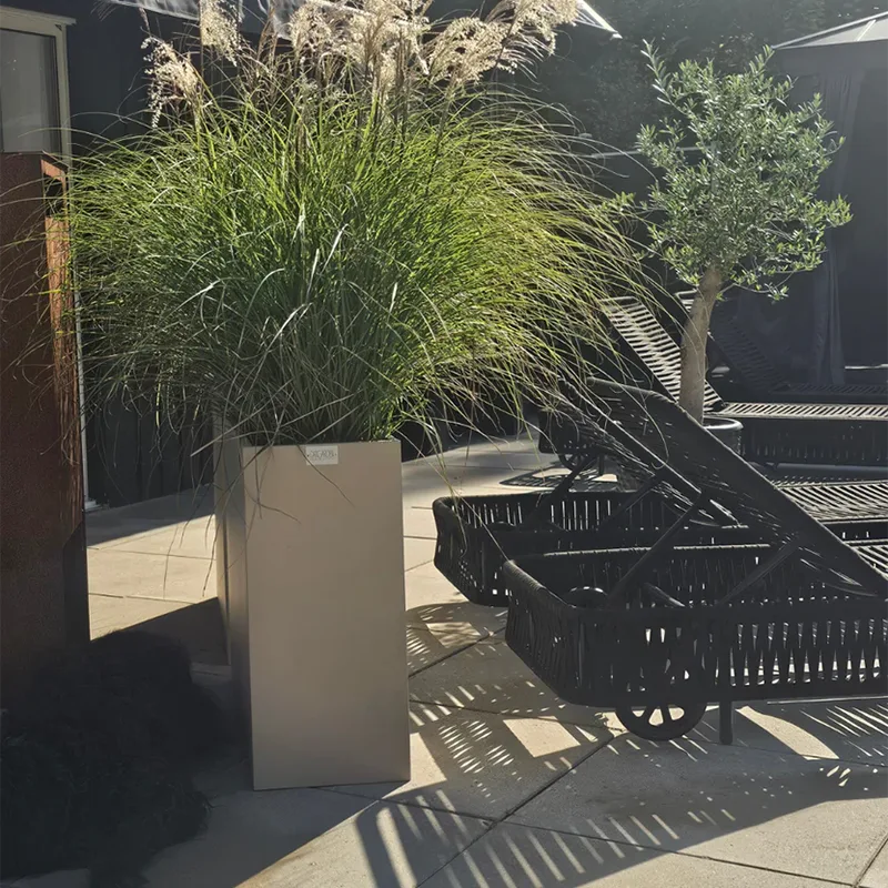 Rectangular Outdoor Planter with Drainage Holes Rectangular Outdoor Planter with Drainage Holes