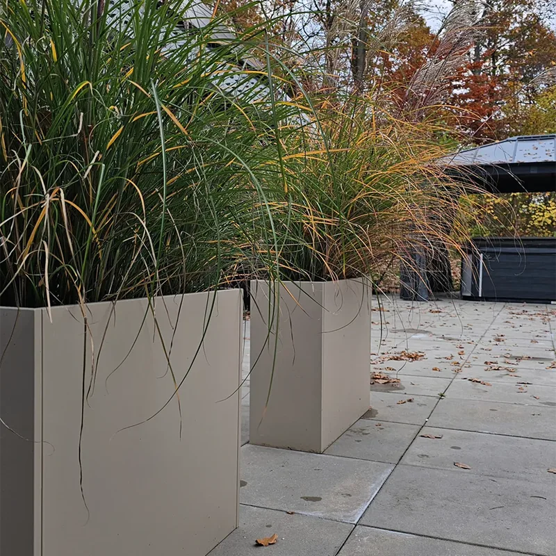 Rectangular Outdoor Planter with Drainage Holes Rectangular Outdoor Planter with Drainage Holes