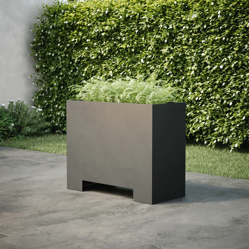 Rectangular Outdoor Planter with Raised Base Rectangular Outdoor Planter with Raised Base