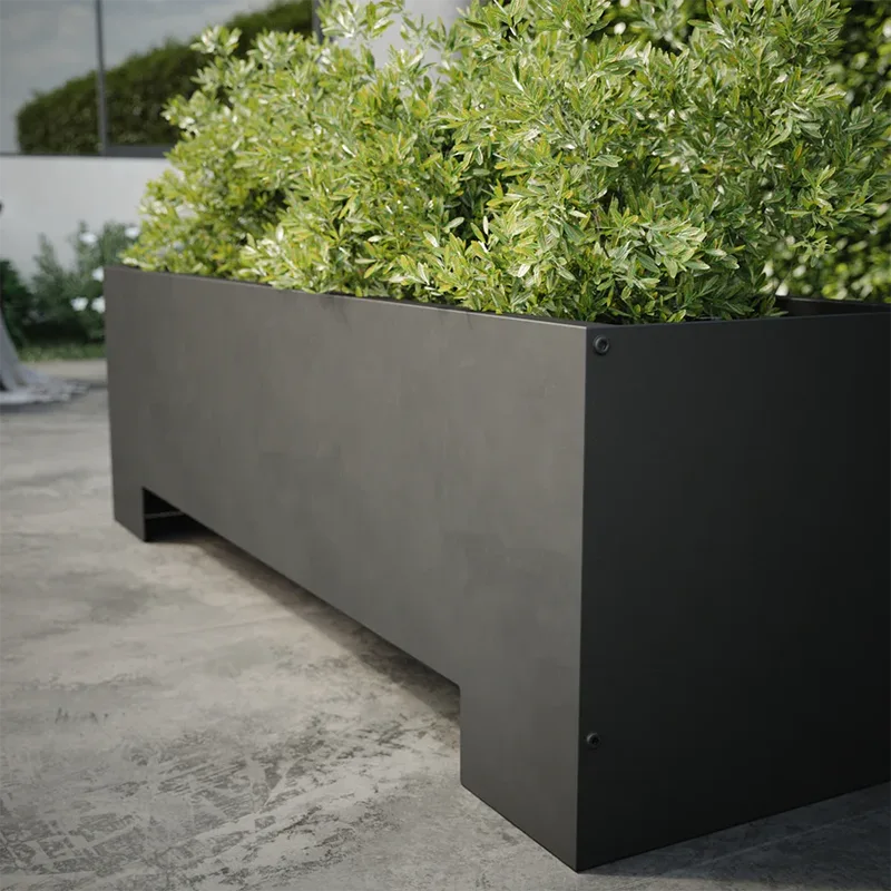 Rectangular Outdoor Planter with Raised Base Rectangular Outdoor Planter with Raised Base