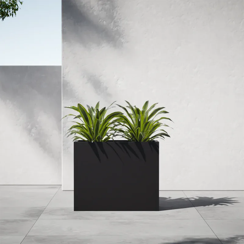 Rectangular Outdoor Planter with Drainage Holes Rectangular Outdoor Planter with Drainage Holes